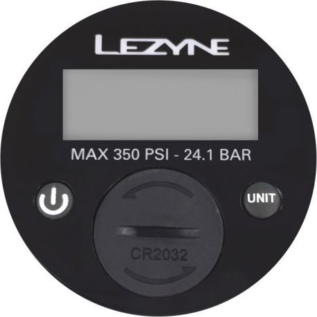 Lezyne 350 PSI Digital Floorpump Gauge 2.5 Inch Black